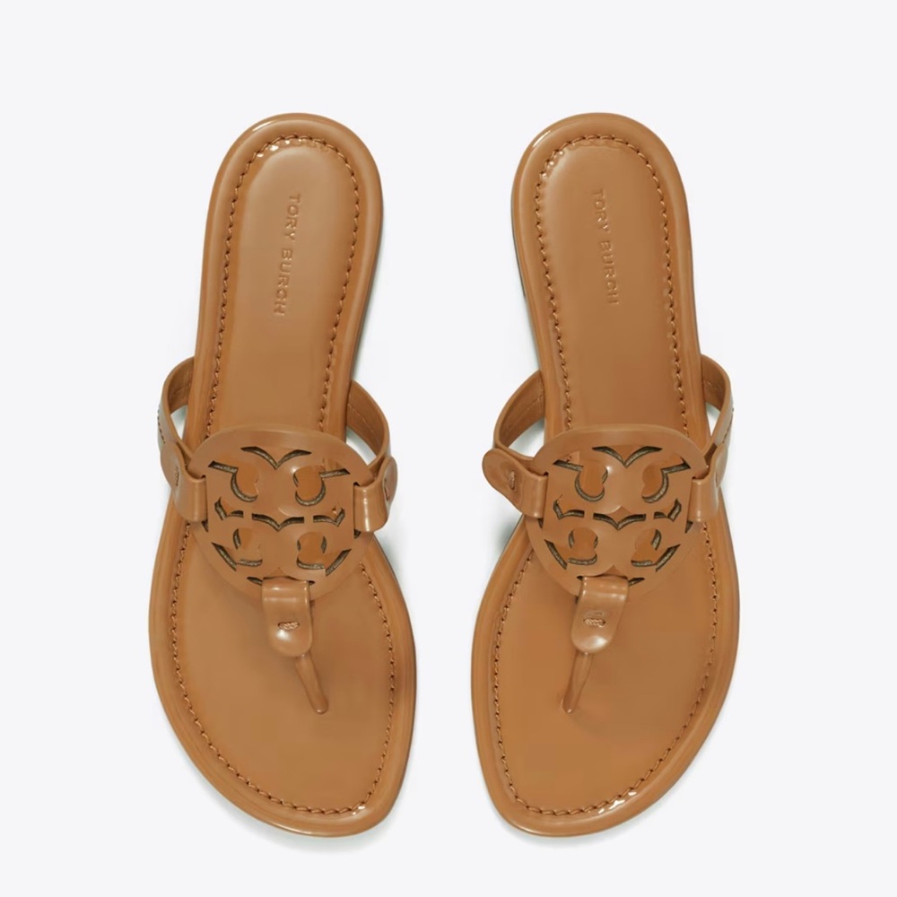 Patent Tan Tory Burch Miller Sandals